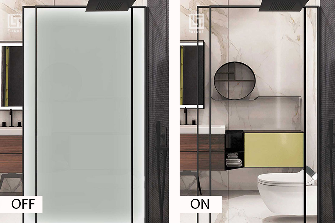 switchable glass shower door 2021