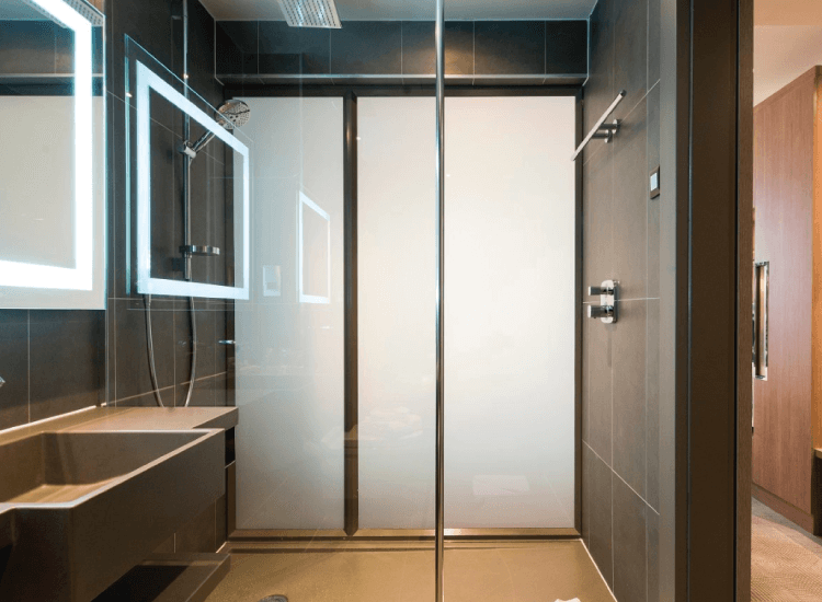 switchable glass shower door