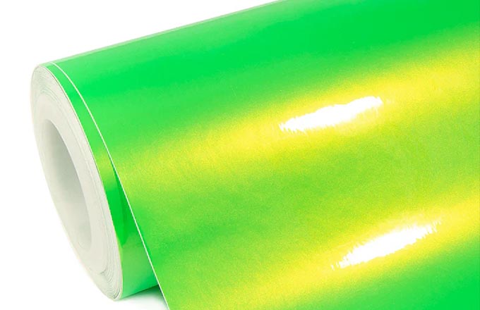 Metallic Candy Neon Green Car Wrap Film