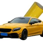 Metallic Gloss Golden Yellow Car Wrap Film