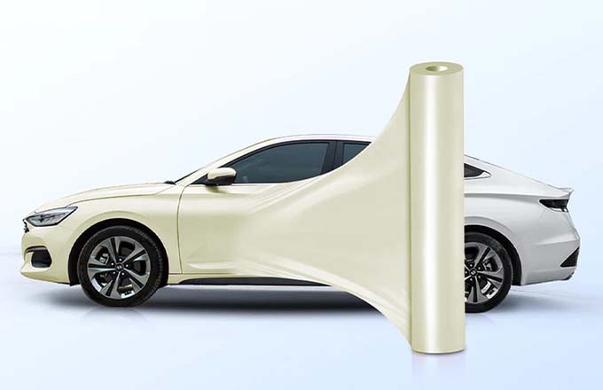 Metallic Matte Pearl White Vehicle Wrap