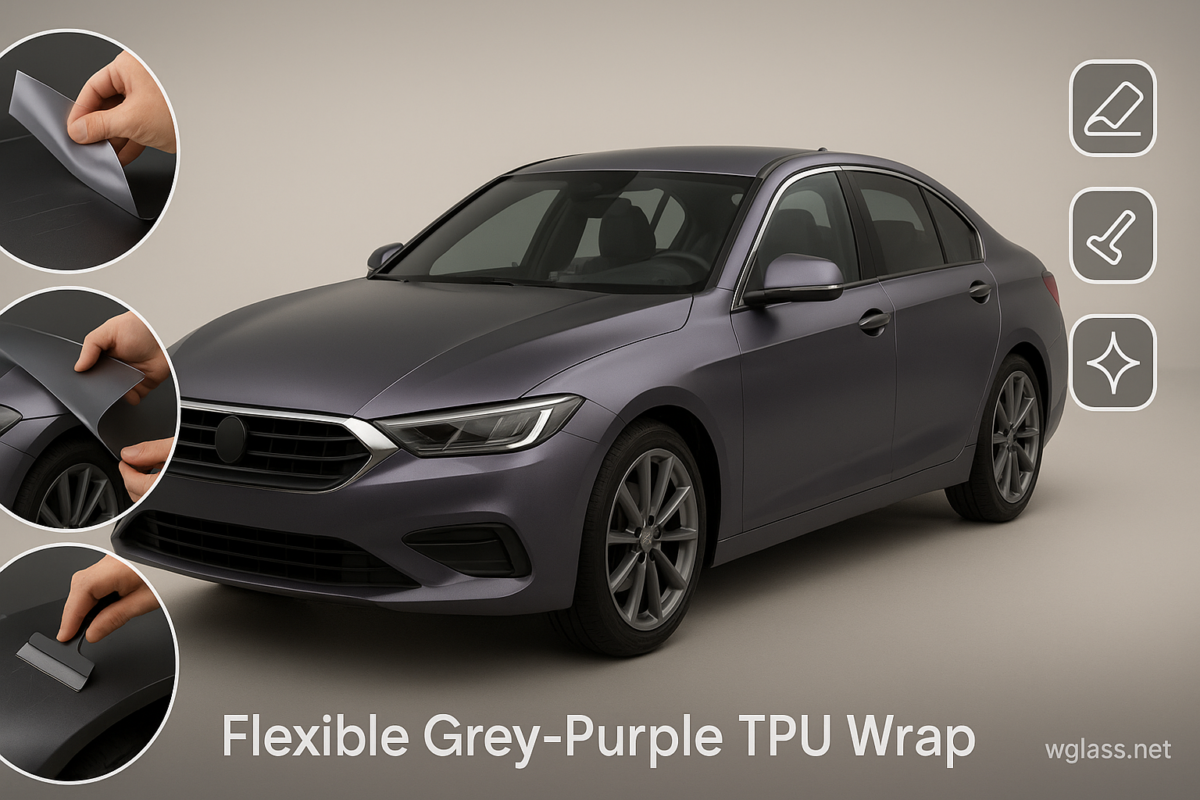 Flexible Grey Purple TPU Wrap