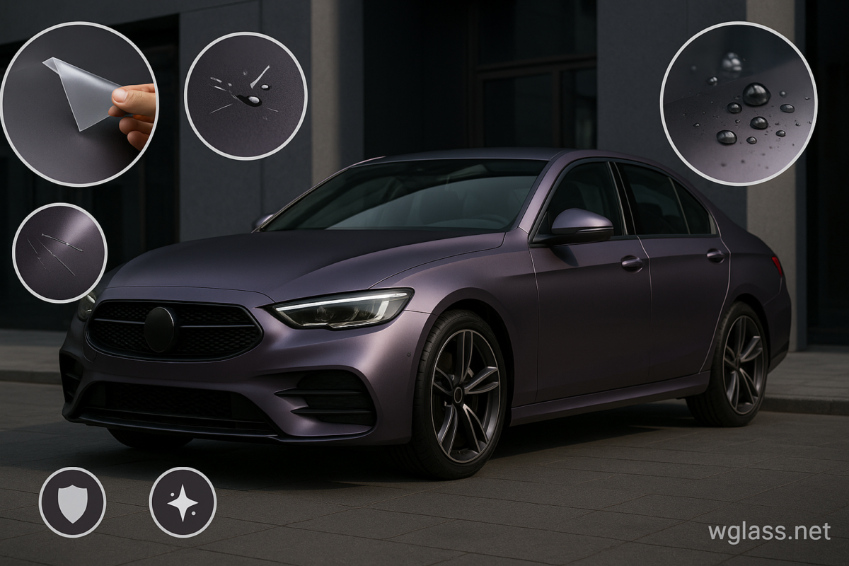Grey Purple Colored TPU PPF for Elegant Car Protection