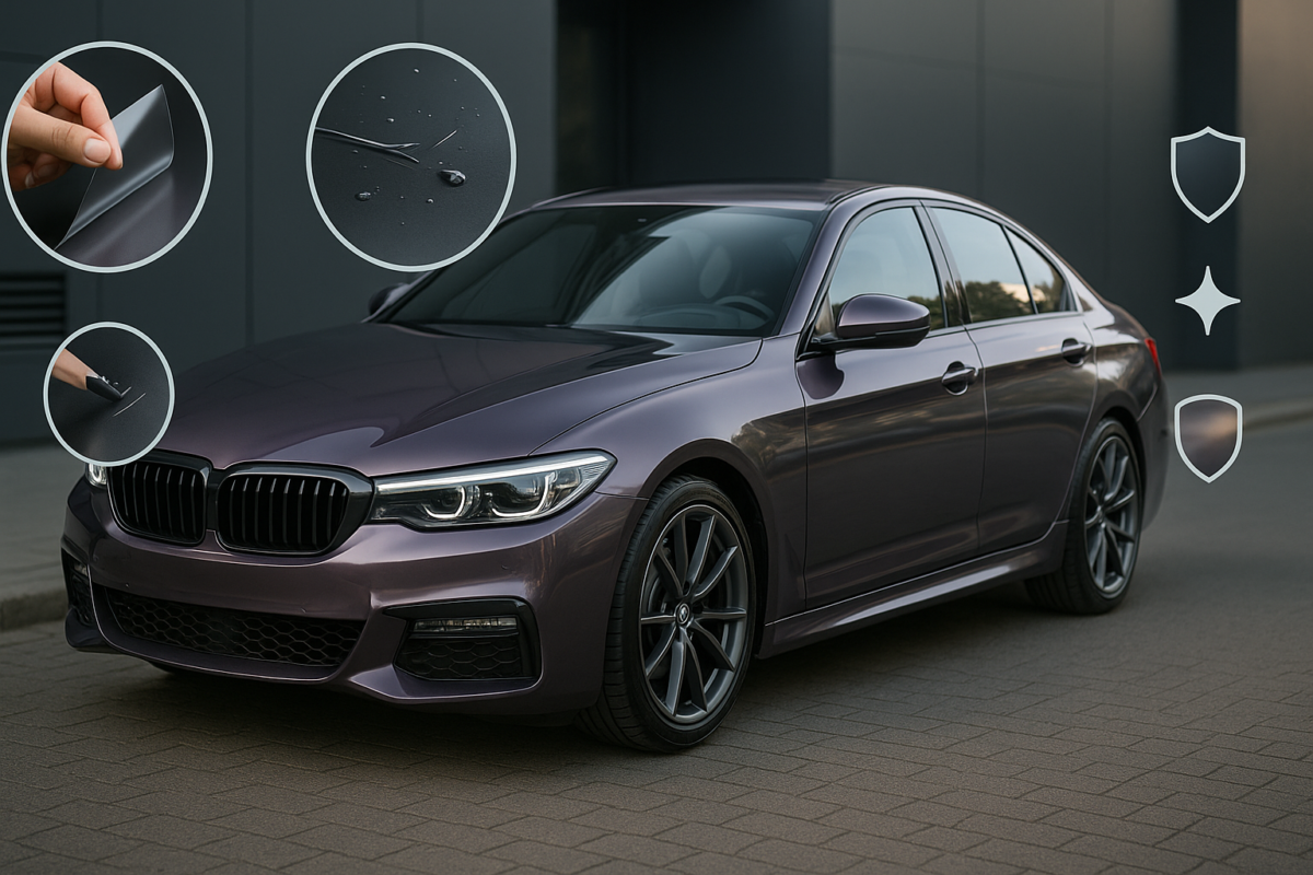 High-Gloss Grey Purple TPU Paint Protection Film