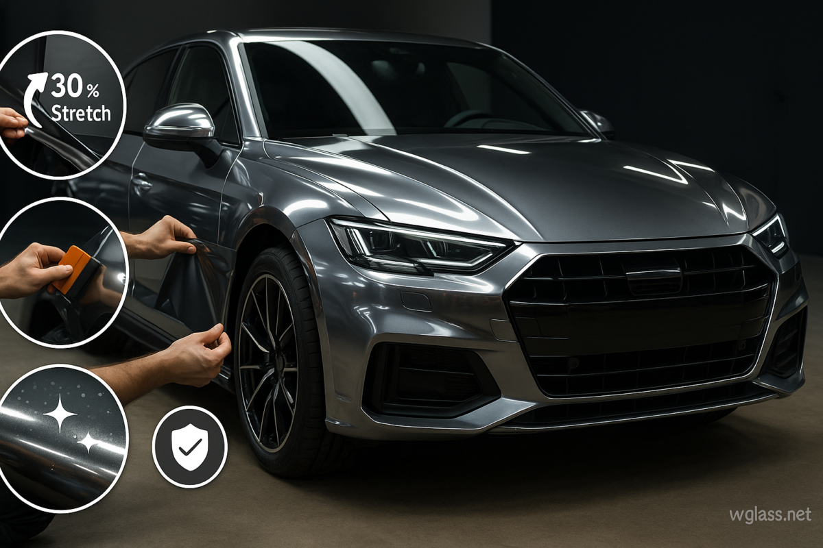 Stretchable Up to 30% Liquid Chrome Wrap