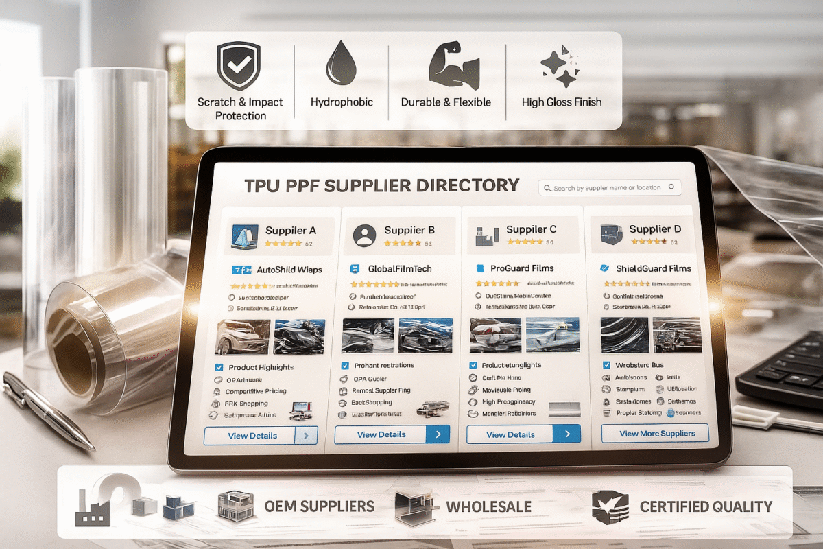 Top TPU PPF Suppliers and Manufacturers