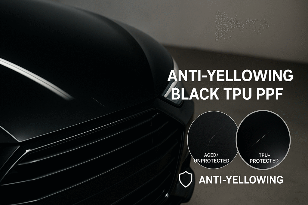 Anti-Yellowing Black TPU PPF