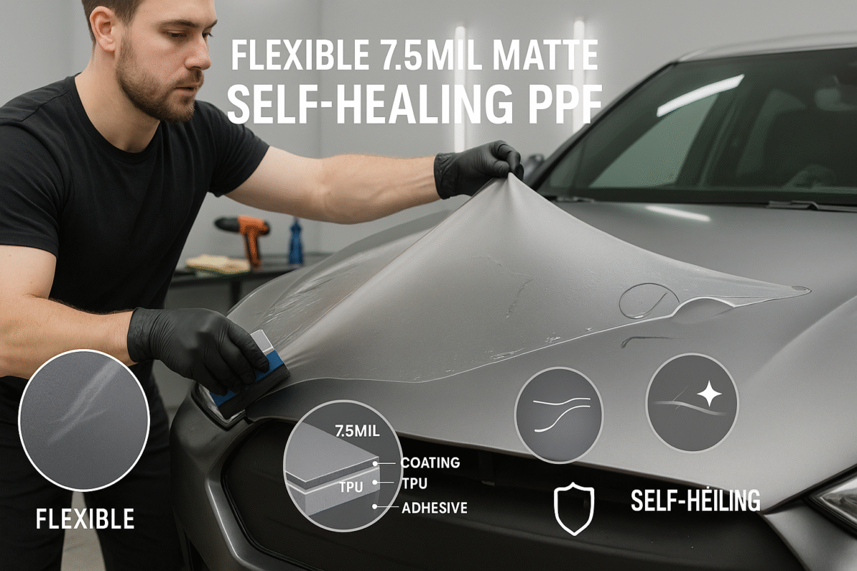 Flexible 7.5mil Matte Self-Healing PPF