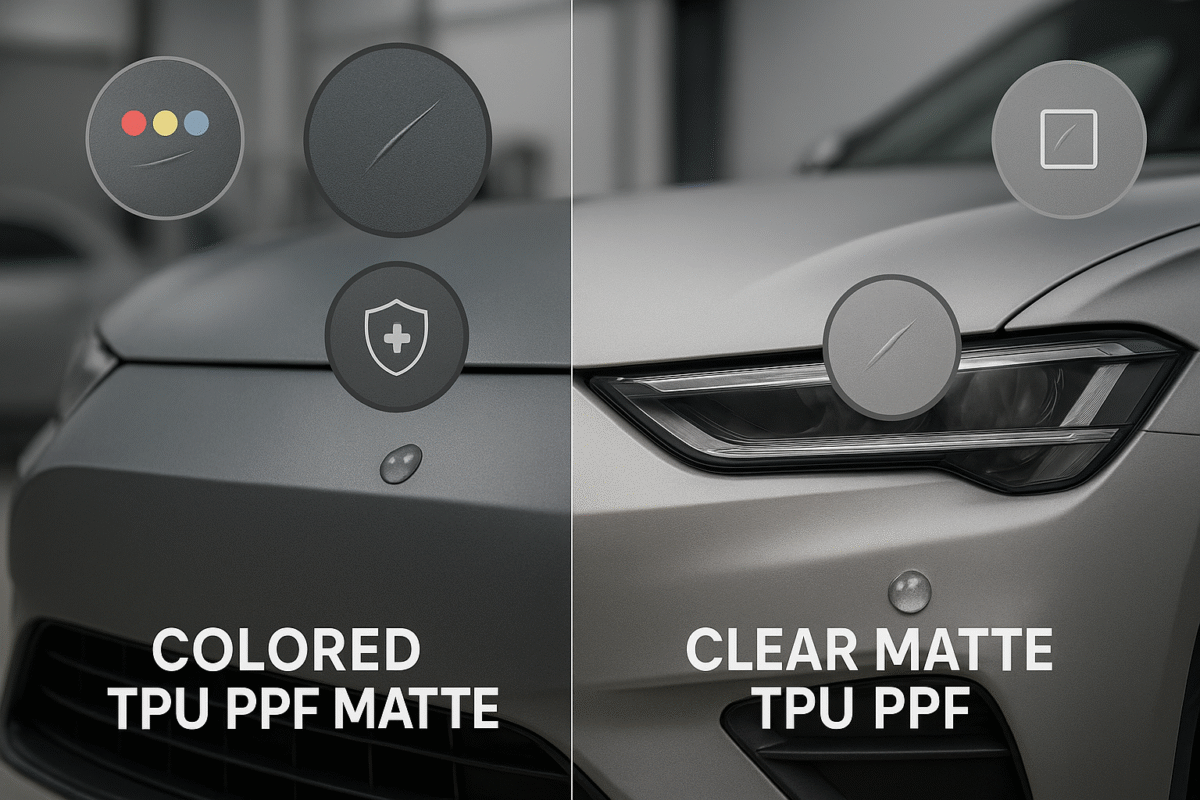 Colored TPU PPF Matte vs Clear Matte